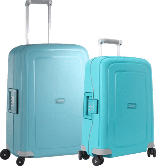 Samsonite S'Cure Spinner 55cm + 69cm Aqua Blue Suitcase Set
