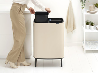 Brabantia Bo Touch Bin Hi Prullenbak 2 x 30 liter Soft Beige