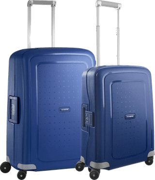 Samsonite S'Cure Spinner 55cm + 69cm Dark Blue Suitcase Set
