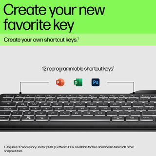 HP 400 Backlit Keyboard with Cable QWERTY