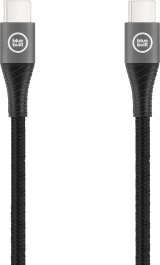 BlueBuilt USB-C to USB-C Cable 3m Nylon Black