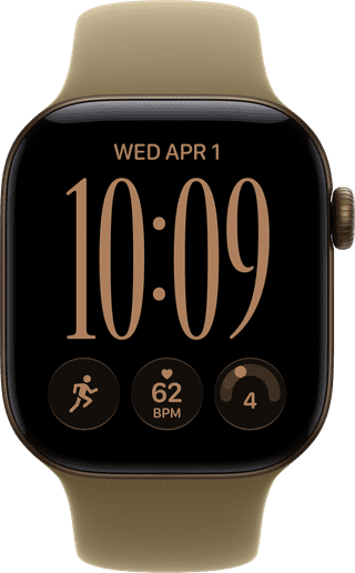 Apple Watch Series 12 Cellular 42mm Donkerbrons Sportband M/L