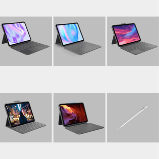 Logitech Combo Touch Apple iPad Air 11" (2026/2025/2024) Toetsenbord Hoes QWERTY Grijs