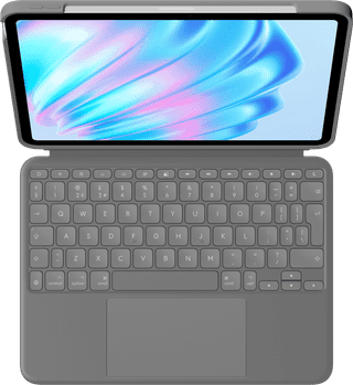 Logitech Combo Touch Apple iPad Air 11" (2026/2025/2024) Toetsenbord Hoes QWERTY Grijs