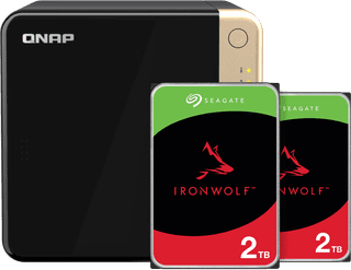 QNAP TS-464-8G + Seagate Ironwolf 2TB Duo Pack