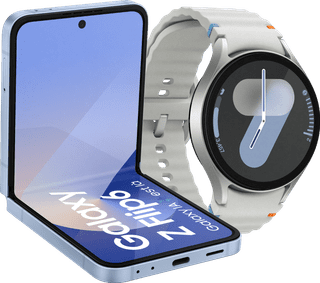 Samsung Galaxy Z Flip 6 512GB Blauw 5G + Samsung Galaxy Watch 7 Zilver 44mm