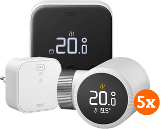 Tado Slimme Thermostaat X Startpakket + 5 radiatorknoppen