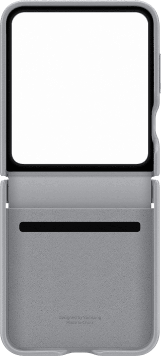 Samsung Galaxy Z Flip 6 Back Cover Kunstleer Grijs