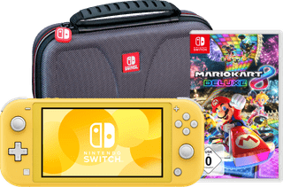 Nintendo Switch Lite Gelb + Mario Kart 8 Deluxe + Schutzhülle