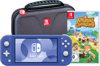 Nintendo Switch Lite Blau + Animal Crossing New Horizons + Schutzhülle