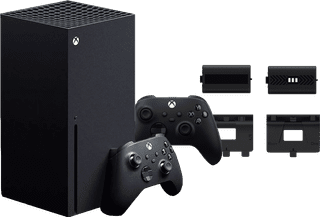 Xbox Series X + Tweede Controller Zwart + BlueBuilt Oplaadbare Batterijen