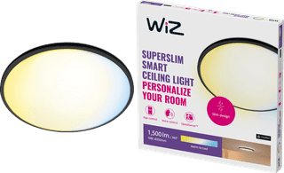 WiZ Plafonnier Superslim - Toutes les Nuances de Lumière Blanche - Noir