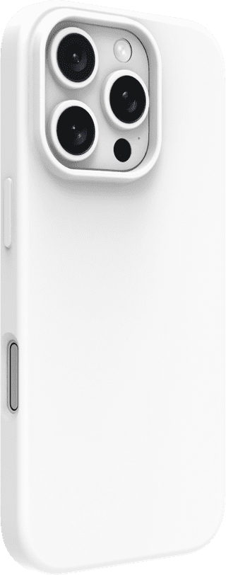 BlueBuilt Back Cover iPhone 16 Pro Wit + Screenprotector Glas Duo Pack