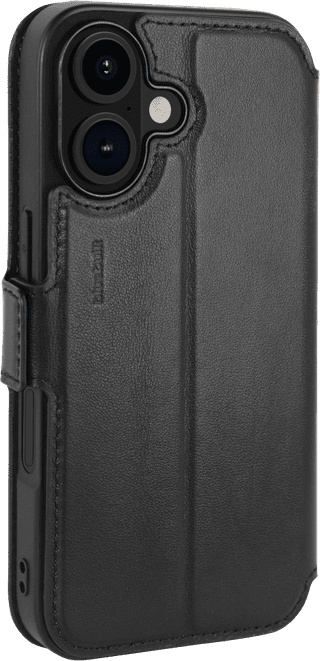 BlueBuilt Apple iPhone 16 Book Case Leer Zwart