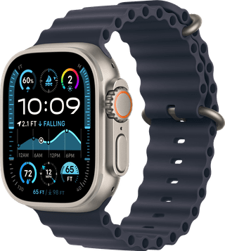 Apple Watch Ultra 2 4G 49mm Silver Ocean Watch Strap Blue