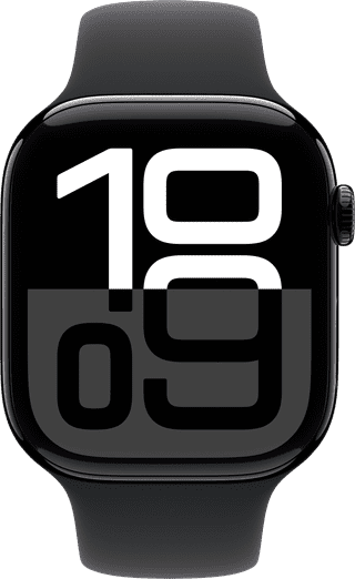 Apple Watch Series 10 4G 46mm Zwart Sportband S/M