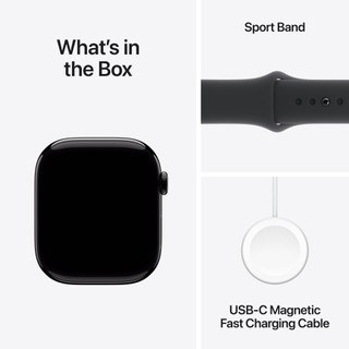 Apple Watch Series 10 4G 46mm Zwart Sportband S/M