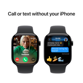 Apple Watch Series 10 4G 46mm Zwart Sportband S/M