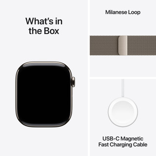 Apple Watch Series 10 4G 46mm Titanium Silver Milanese Watch Strap M/L