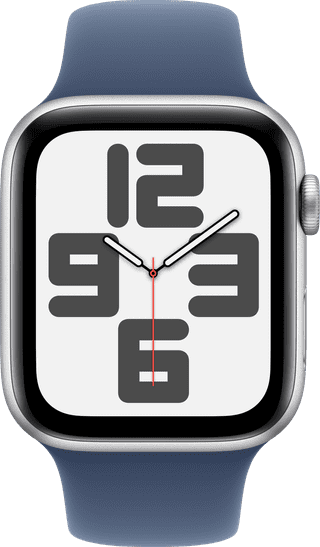 Apple Watch SE 2024 44mm Zilver Sportband M/L