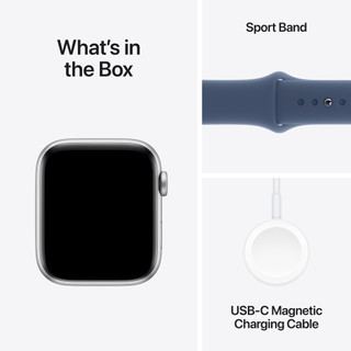 Apple Watch SE 2024 44mm Zilver Sportband M/L