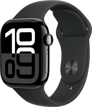 Apple Watch Series 10 42mm Zwart Sportband S/M