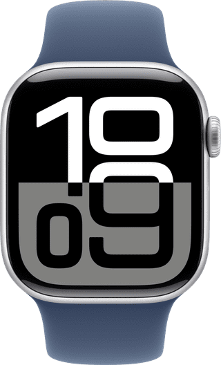 Apple Watch Series 10 42mm Zilver Sportband M/L