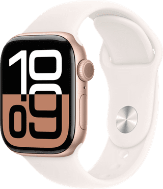 Apple Watch Series 10 4G 42mm Roségoud Sportband S/M