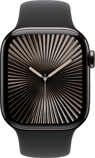 Apple Watch Series 10 4G 42mm Titanium Zwart Sportband M/L
