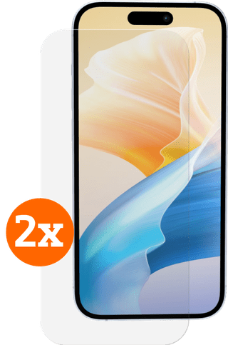 BlueBuilt Apple iPhone 16 Screenprotector Glas Duo Pack