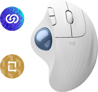 Logitech ERGO M575S Wireless Trackball Mouse White