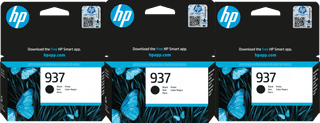 HP 937 Cartridge Zwart Triple Pack