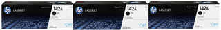 HP 142A Toner Cartridges Black Triple Pack