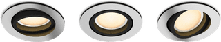 Philips Hue Milliskin Recessed Spot Light White Ambiance - Round - Aluminum - 3-pack