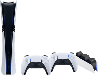 PlayStation 5 Pro Digital Edition + Extra Controller White + Charging Dock