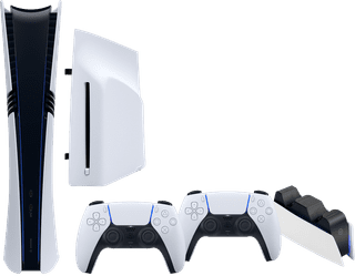 PlayStation 5 Pro + Disc Drive + Extra Controller White + Charging Dock