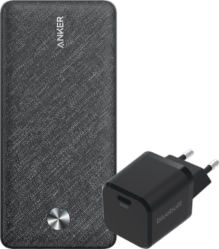 Anker Power Bank 20,000mAh Quick Charge and Power Delivery Black + Charger 30W Black