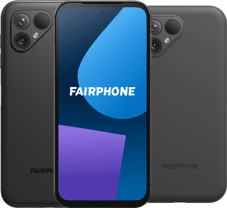 Fairphone 5 256GB Zwart 5G + Fairphone Protective Back Cover Zwart