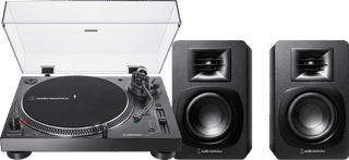 Audio Technica AT-LP120XBT + Audio-Technica ATH-SP3X Zwart