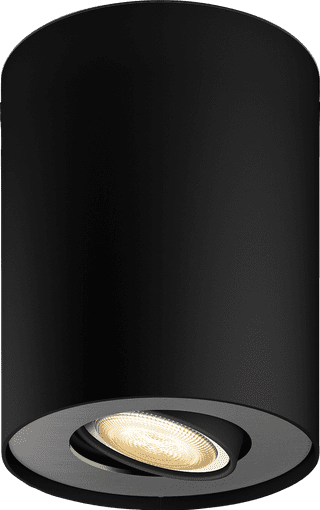 Philips Hue Pillar Spot Monté en Surface White Ambiance - Noir - 1 spot