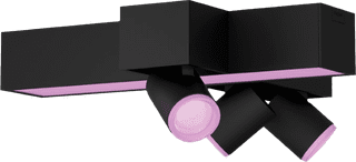 Philips Hue Centris Opbouwspot White and Color - Zwart - Kruisvorm - 3-spots