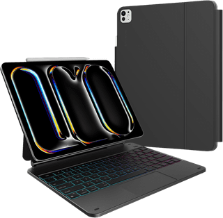 BlueBuilt Apple iPad Pro (2025/2024) 13 inches Keyboard Cover QWERTY Black