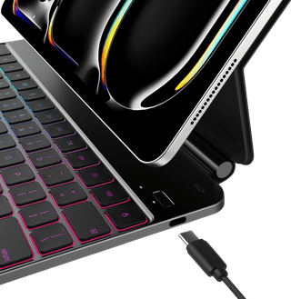 BlueBuilt Apple iPad Pro (2025/2024) 13 inch Toetsenbord Hoes QWERTY Zwart