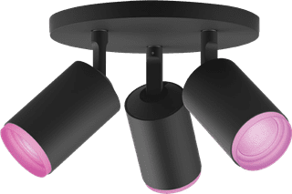 Philips Hue Fugato Opbouwspot White and Color - Zwart - 3-spots