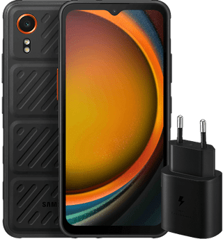 Samsung Galaxy Xcover 7 128GB Zwart 5G Enterprise Edition + Samsung Oplader 25W Zwart