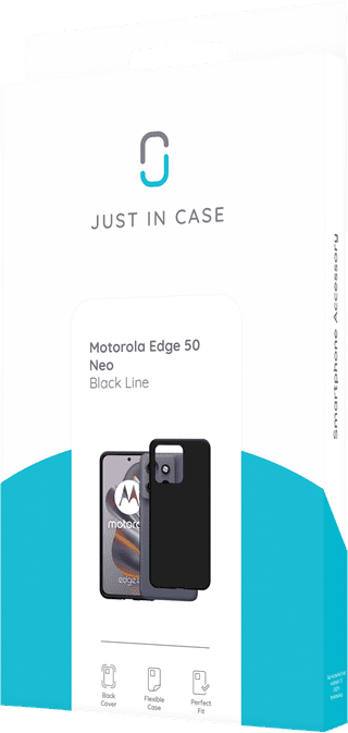 Just in Case Soft Design Motorola Edge 50 Neo Back Cover Zwart