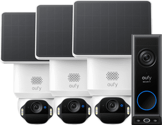 Eufy SoloCam E42 3-Pack + Video Doorbell E340