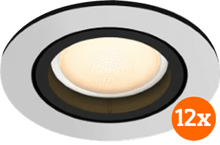 Philips Hue Milliskin inbouwspot White Ambiance - rond - Aluminium - 12-pack