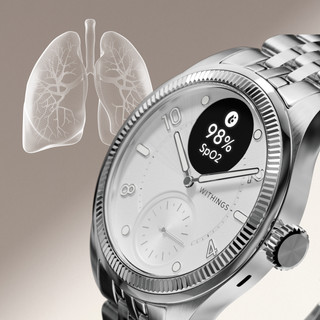 Withings ScanWatch Nova Brilliant Titanium Zilver 39mm