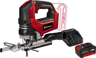 Einhell TP-JS 18/135 Li BL Solo + Einhell 18 V/4.0 Ah Starter Kit - Power X-Change
